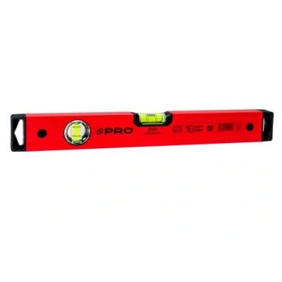 Imagen de PRO600 Nivel de burbuja 40cm con perfil ergonómico ERS+ (Easy Reading System) precisión tapones antichoque Color Rojo