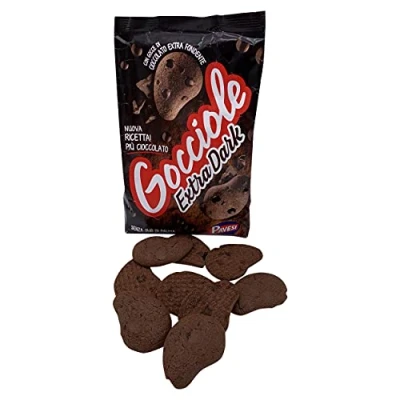 Imagen de 3x Pavesi Gocciole Biscuits Cookies with Extra Dark Chocolate 400g