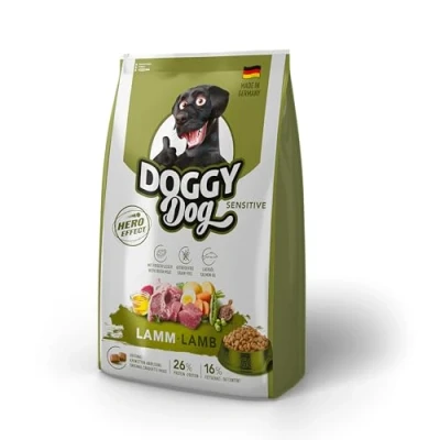 Imagen de DOGGY Dog Cordero Sensitive, 10 kg, alimento seco con Alto Contenido de Carne para Perros sensibles, sin Cereales, Aceite salmón, Fabricado en Alemania