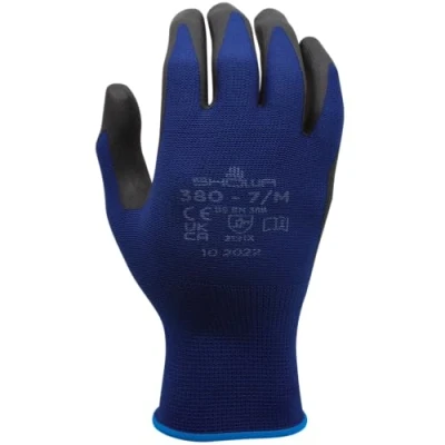 Imagen de SHOWA 1163 S/6 Guantes de protección negro/azul Nylon 6