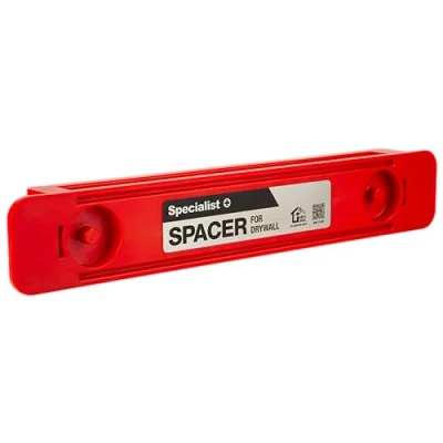 Imagen de Specialist+ SPACER 40 cm Tool Acelera el montaje del marco metálico D112 Instalación de placas yeso CD perfiles I Medición y herramienta sujeción para perfil en