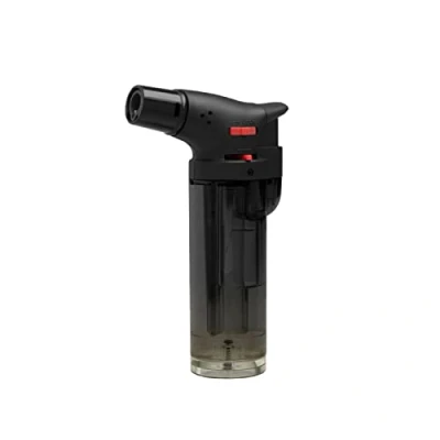 Imagen de Soplete de Cocina, Profesional Antorcha Butano Encendedor Mechero, Recargable Mini Culinario, con Bloqueo Seguridad &amp; Llama Ajustable para barbacóa Crema Cámping (Gas precargado)