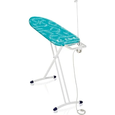 Imagen de Leifheit tabla de planchar plegable Air Board M Solid Plus para planchas vapor, mesa ultraligera, planchado en menos tiempo