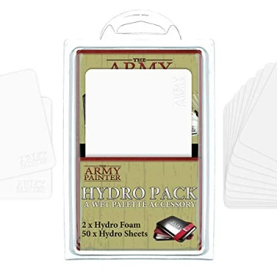 Imagen de The Army Painter, Hydro Pack Wet Palette Refill, 50 Papeles de Paleta, 2 esponjas, Compatible con Lavados Pintura acrílica