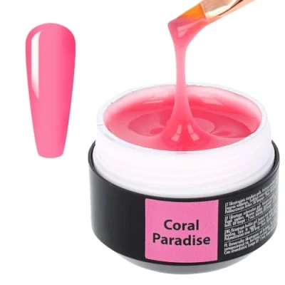 Imagen de SINCERO SALON Gel Constructor Uñas Color Coral Paradise UV 2en1 para Extensión y Modelado de Larga Duración Builder Refuerzo Semipermanentes 15ml