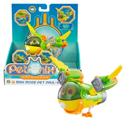 Imagen de Petronix Mini Transform Pet Paul E, juguete transformable de la serie dibujos animados, pasa mascota pajarito a vehículo, combinable con otros sets y figuras, niños +3 años, Famosa (PET02400)