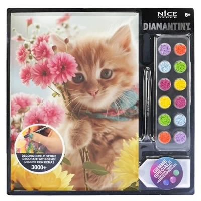 Imagen de DIAMANTINY Gatito Pets Pinta con números, multicolor, A4, 96107