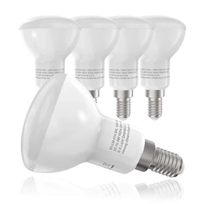 Imagen de 5x6W Bombillas LED E14 Ø 50 mm IP20, Color de la luz blanco cálido 2700K 450lm, halógenos 40W, 230V