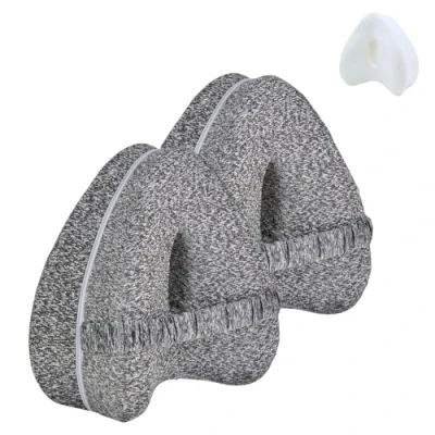 Imagen de 2ud Almohada Ortopédica para Pierna y Rodilla, Cojín Ergonómico con Espuma Viscoelástica, Dormir Posicionadora Embarazadas Alivia Dolores de Piernas, Cadera Articulaciones.