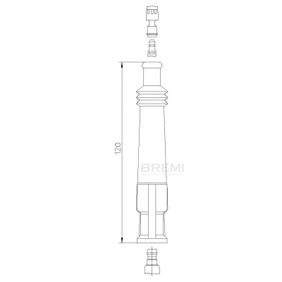 Imagen de BREMI 13226/5 Conector, bujía de encendido Versión conexión SAE, estanco 5000 BMW: 5 Berlina, 3 Coupé