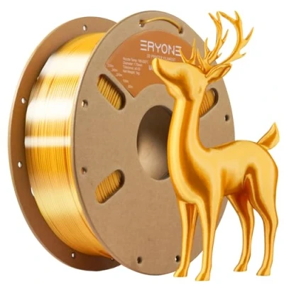 Imagen de ERYONE Ultra Silk PLA Filamento para impresora 3D, 1,75 mm, Tolerancia: ± 0,03 1 kg (2,2 LBS)/Bobina, Dorado
