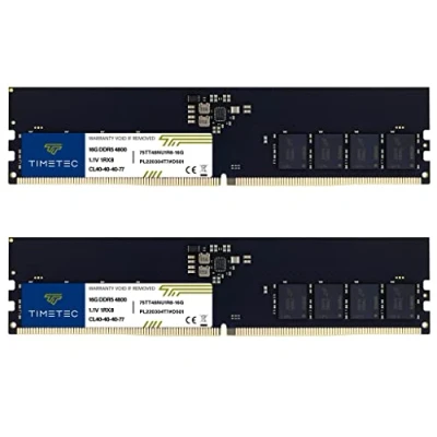 Imagen de Timetec DDR5 4800MHz PC5 38400 sin búfer ECC 1.1V CL40 1Rx8 Rango único Módulo de Memoria RAM (32GB Kit(2x16GB) UDIMM)