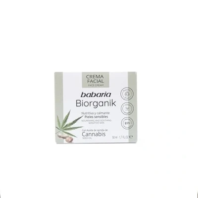 Imagen de Babaria Crema Facial con Aceite de Semillas Cannabis, Nutrición y Bienestar, Apta para Pieles Sensibles, Vegano 50 ml
