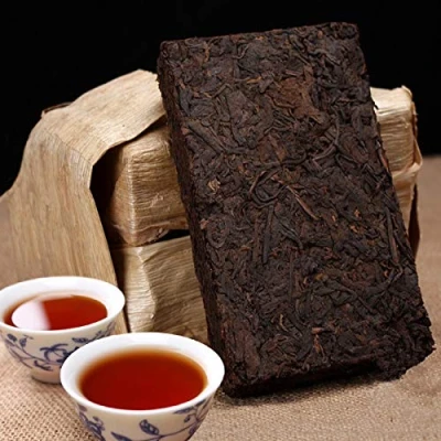 Imagen de Old Pu ER tea 250g (0.55LB) Puerh Brick Black comida verde Pu&#039;er Puer Chinese Maduro té shu cha saludable erh Árboles viejos Red