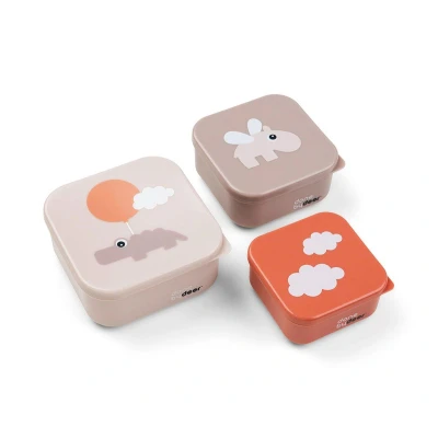 Imagen de 3 Cajitas Almuerzo Happy Clouds Papaya