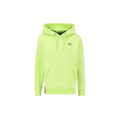Imagen de Alpha Industries Sudadera con Capucha Basic Small Logo para Hombre, Hornet Green, M