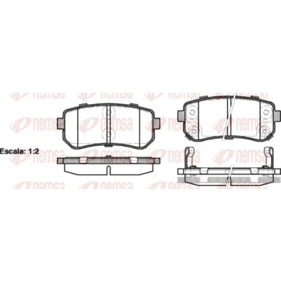 Imagen de REMSA 1209.02 Juego de pastillas freno Eje trasero con contacto avisador desgaste lámina adhesiva accesorios KIA: cee‘d II Hatchback