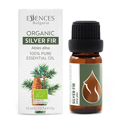 Imagen de Essences Bulgaria Aceite Esencial de Abeto Blanco Orgánico 10ml Abies alba 100% Puro y Natural Sin Diluir Grado Terapéutico Granja Familiar Destilado al Vapor OMG Vegano
