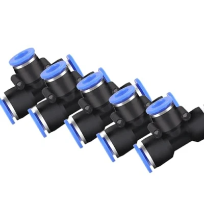 Imagen de Conector neumático en T de 4 mm IQS 3 vías, 10 unidades