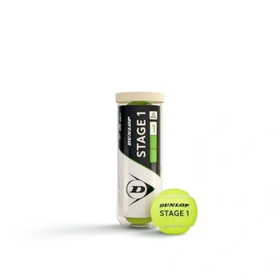 Imagen de DUNLOP Pelota de Tenis Stage 1 Verde: para niños y Principiantes en el Campo Grande (3 Pelotas)