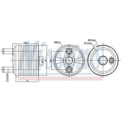 Imagen de NISSENS 91267 Radiador de aceite, transmisión automática