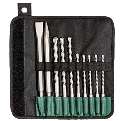 Imagen de Metabo 630824000 SDS Plus Classic juego de cinceles y taladros, color verde, 10 piezas