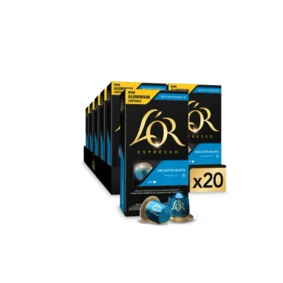 Imagen de L&#039;OR Espresso Cápsulas de Café Decaffeinato Intensidad 6 200 Compatibles Nespresso (R)* Amazon Exclusive