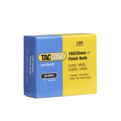 Imagen de Tacwise 0666 Clavos de Acabado Galvanizados Tipo 16G / 25 mm, Paquete 2500