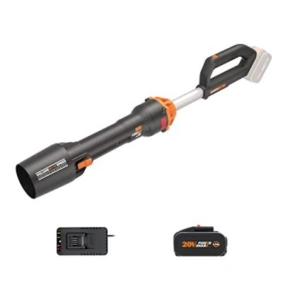 Imagen de Soplador a batería 20V Máx.WORX WG543E Potente Motor sin escobillas PowerShare Incluye 1 4.0 Ah y Cargador 2 velocidades Turbina con amplificación de Aire