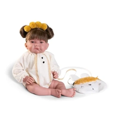 Imagen de Muñecas Antonio Juan Recién Nacida nica Coletas Muñeca con Pelele y Accesorios Colección 2024 Amiga para Pasear 42cm Ref. 33366