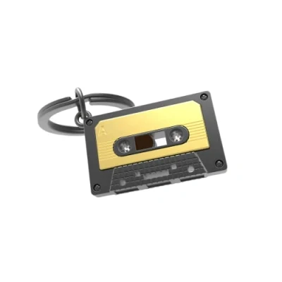 Imagen de O meta[l]morphose METALMORPHOSE MTM219 04 Llavero de Audio Negro y Dorado, Noir et Or, Talla única, Único