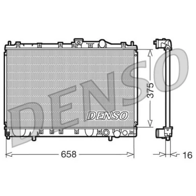 Imagen de DENSO DRM45002 Radiador, refrigeración del motor Aluminio 658 375 16 MITSUBISHI: Lancer 4, COLT GALANT 5