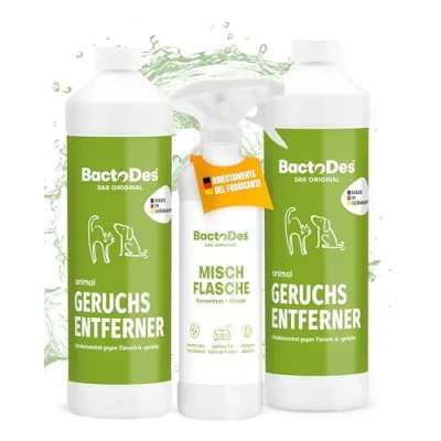 Imagen de BactoDes Eliminador de olores (concentrado para diluir, incluye botella mezcla, elimina orina animales)