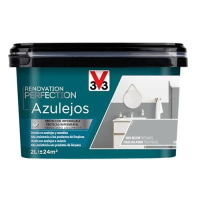 Imagen de V33 Esmalte Renovation Perfection Azulejos Gris Delfín Satinado 2L