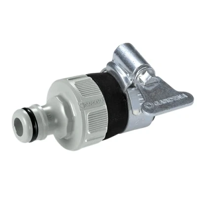 Imagen de Gardena 2908 20 Adaptador de grifo universal para conectar la manguera jardín a un sin rosca con diámetro exterior 14 17 mm, resistente corrosión