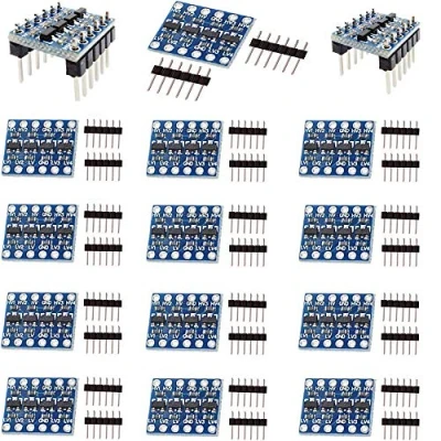 Imagen de RUNCCI YUN 15 Psc 4 Canales IIC I2C Lógica Nivel Convertidor Bidireccional Módulo 3.3V a 5V Shifter para Arduino