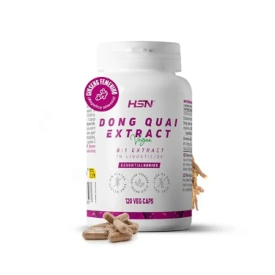 Imagen de HSN Extracto de Dong Quai 300mg 120 Cápsulas Vegetales 100% a partir raíz Angelica sinensis Apoyo hormonal femenino No GMO, Vegano, Sin Gluten
