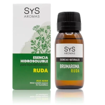 Imagen de S&amp;S Cosmetica natural Esencia BRUMAROMA SYS 50ml RUDA. Aceites Esenciales Naturales 100%, Aromaterapia para Humidificador y Difusor Aroma SPA, Masajes, Relajación. Brumizador