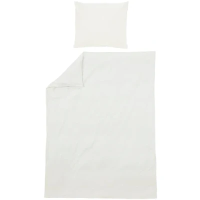 Imagen de Meyco Home Ropa de Cama Unicolor para 1 Persona (algodón, Material Transpirable, fácil Cuidado, práctica Tira Plegable, Dimensiones: 140 x 200/220 cm), Blanco Crema