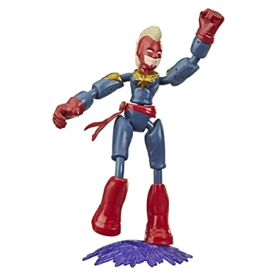 Imagen de Marvel Bend and Flex Figura Capitana 15 cm (Hasbro E78725X0)
