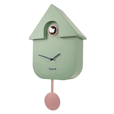 Imagen de Fisura Reloj de Cuco. Pared. Pared Original para Regalo. 3 Pilas AA no Incluidas. Medidas: 21,5 x 8 41,5 cm. Plástico ABS. (Menta)