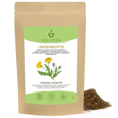 Imagen de Infusión de Diente León (125g), Té Suelto Hierbas León, Seco y Cortado, 100% Natural Puro Para Preparar e