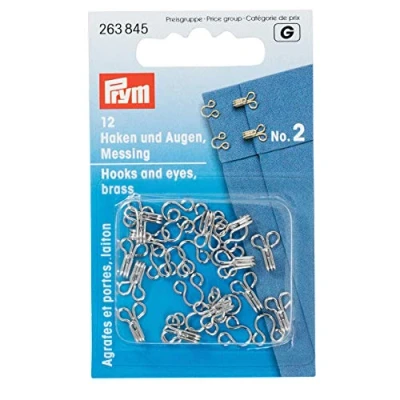 Imagen de Prym Corchetes no.2 latón Color Plata, Plateado, 12