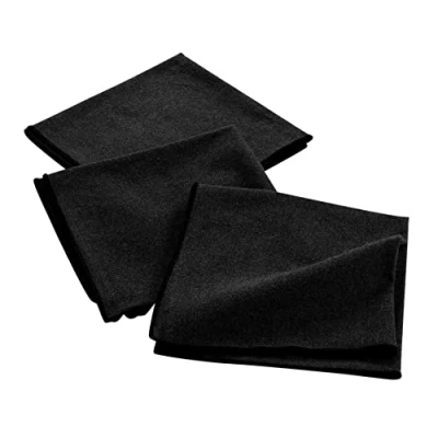 Imagen de suavidad Interior, 3 servilletas de Mesa (40 x 40 Cm) Mistraline Negro, Algodón Reciclado