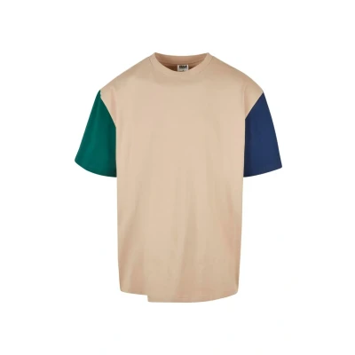 Imagen de Urban Classics Oversized Colorblock Camiseta estampada, Hombre, Talla: 5XL, Unionbeige