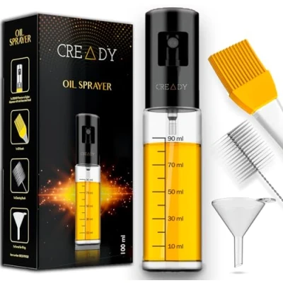 Imagen de CREADY® Spray Aceite Cocina Negro 100ml Dispensador Pulverizador Freidora Aire Aceitera Rociador de