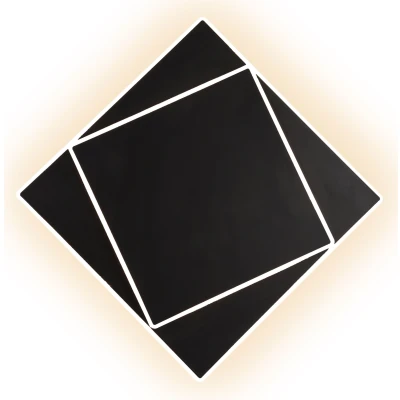 Imagen de Mantra Iluminación Dakla aplique de pared LED, negro, 28x28 cm