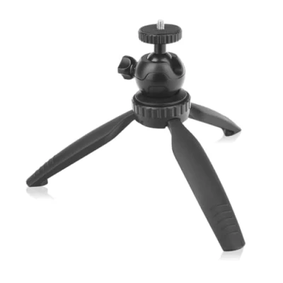 Imagen de OVERMAX Tripod Mini Trípode Portátil para Proyector, Capacidad 2 kg, Compatible con Dispositivos Rosca de 1/4 Pulgada, Altura hasta 14 cm Ajustable y Estable
