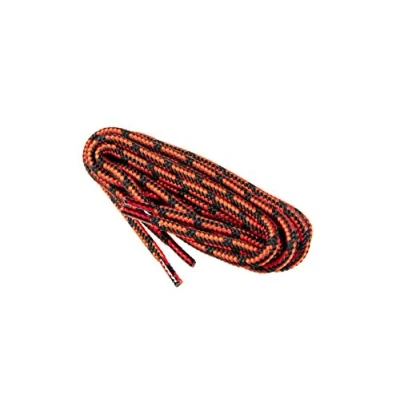 Imagen de Cordones Redondos de Zapatos y Botas Trabajo Calzado Seguridad, Tejido Resistente, Hechos en Europa por Worker Walker Laces Pro, 1 par (9131 negro con rojo / 90 cm 35 pulgada)