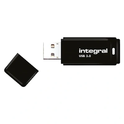 Imagen de Integral 128GB Memoria Flash USB 3.0 Negra velocidades de Transferencia rápidas
